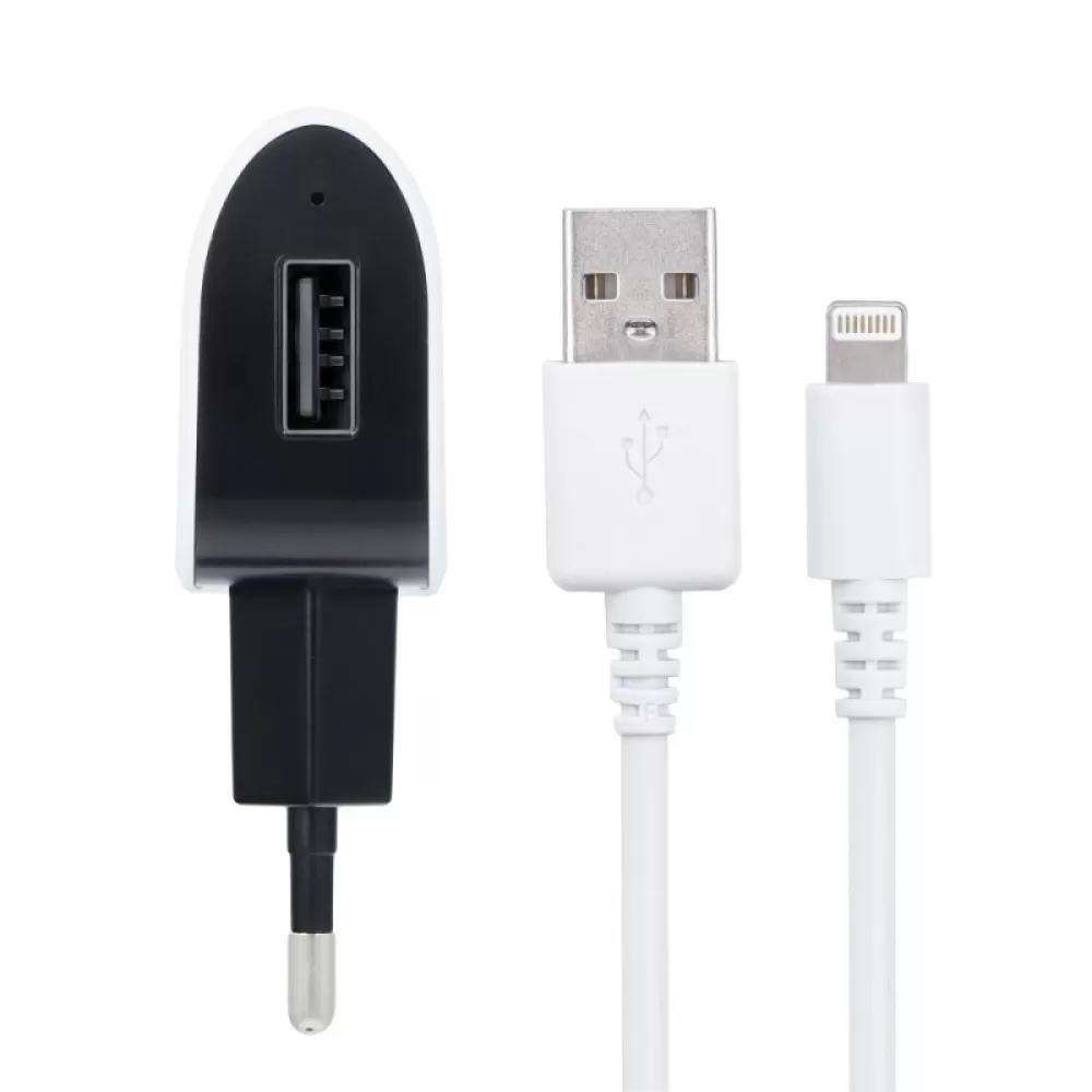 Kucni punjac FORCELL U19 USB lightning 1A beli