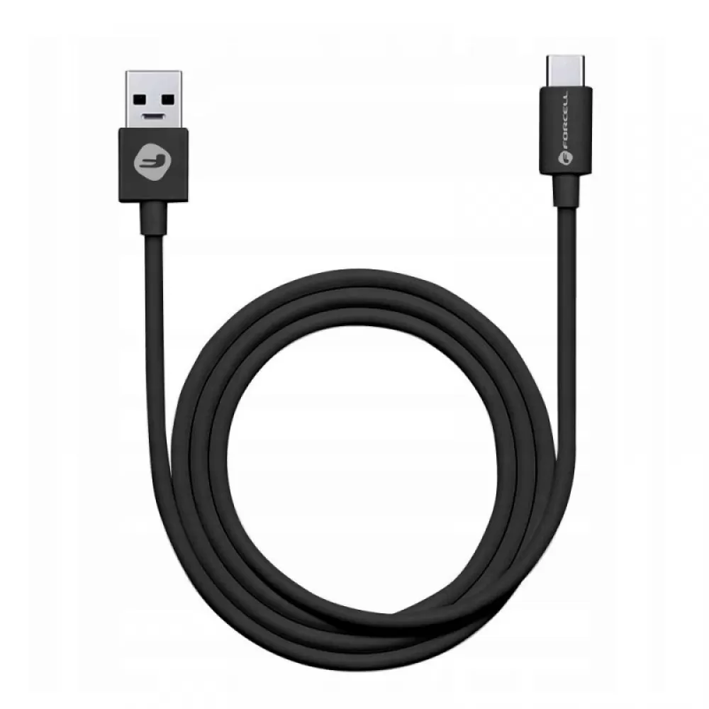 USB kabal FORCELL C319 TUBE USB Type C 2.0 2.1A crni 1m