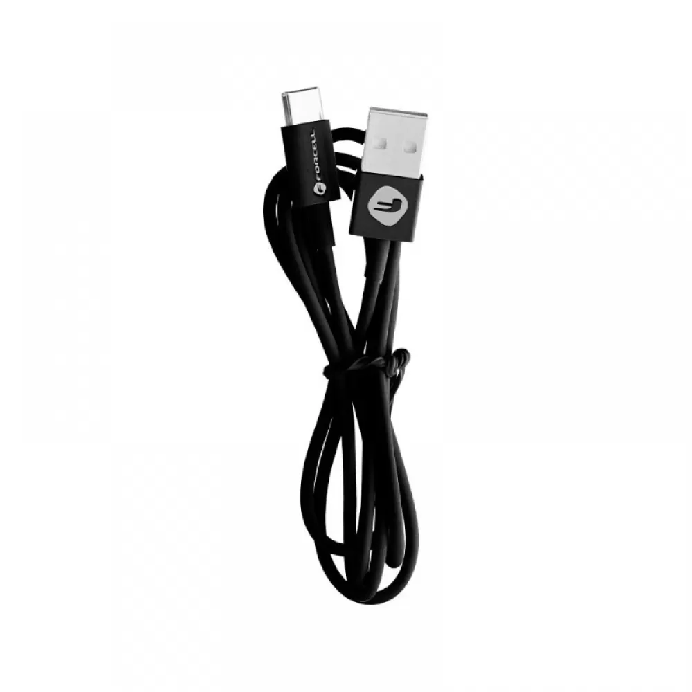 USB kabal FORCELL C319 TUBE USB Type C 2.0 2.1A crni 1m