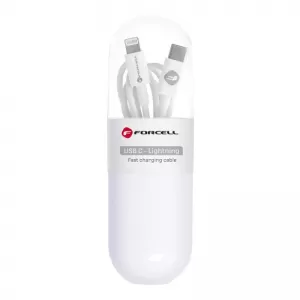 USB kabal FORCELL C291 TUBE Type C na lightning PD20W beli 1m