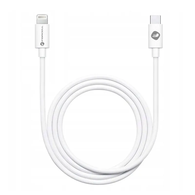 FORCELL kabal C291 TUBE Type C na lightning PD20W beli 1m