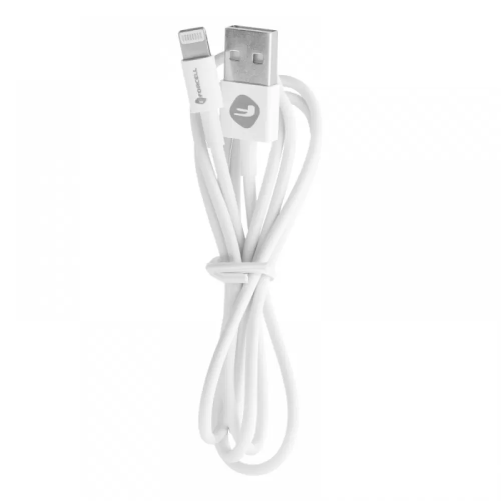 USB kabal FORCELL C316 TUBE USB lightning 1A beli 1m