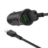 Auto punjac HOCO. Z39 2xUSB QC3.0 18W lightning crni
