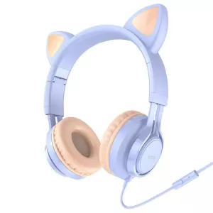 Slusalice HOCO. W36 Cat Ear lila
