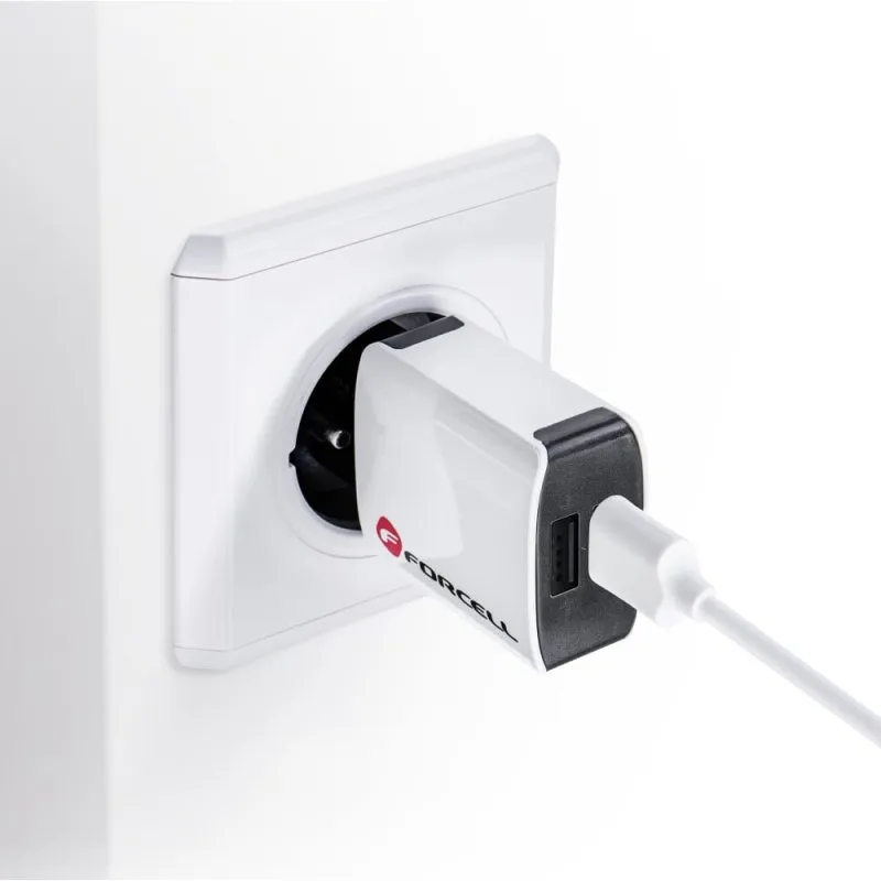 Kucni punjac FORCELL U21 2XUSB 2A + TYPE C kabl