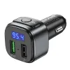 FM transmiter + auto punjac HOCO. Fighter E67 2xUSB QC 3.0 18W crni