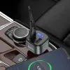 FM transmiter + auto punjac HOCO. Fighter E67 2xUSB QC 3.0 18W crni