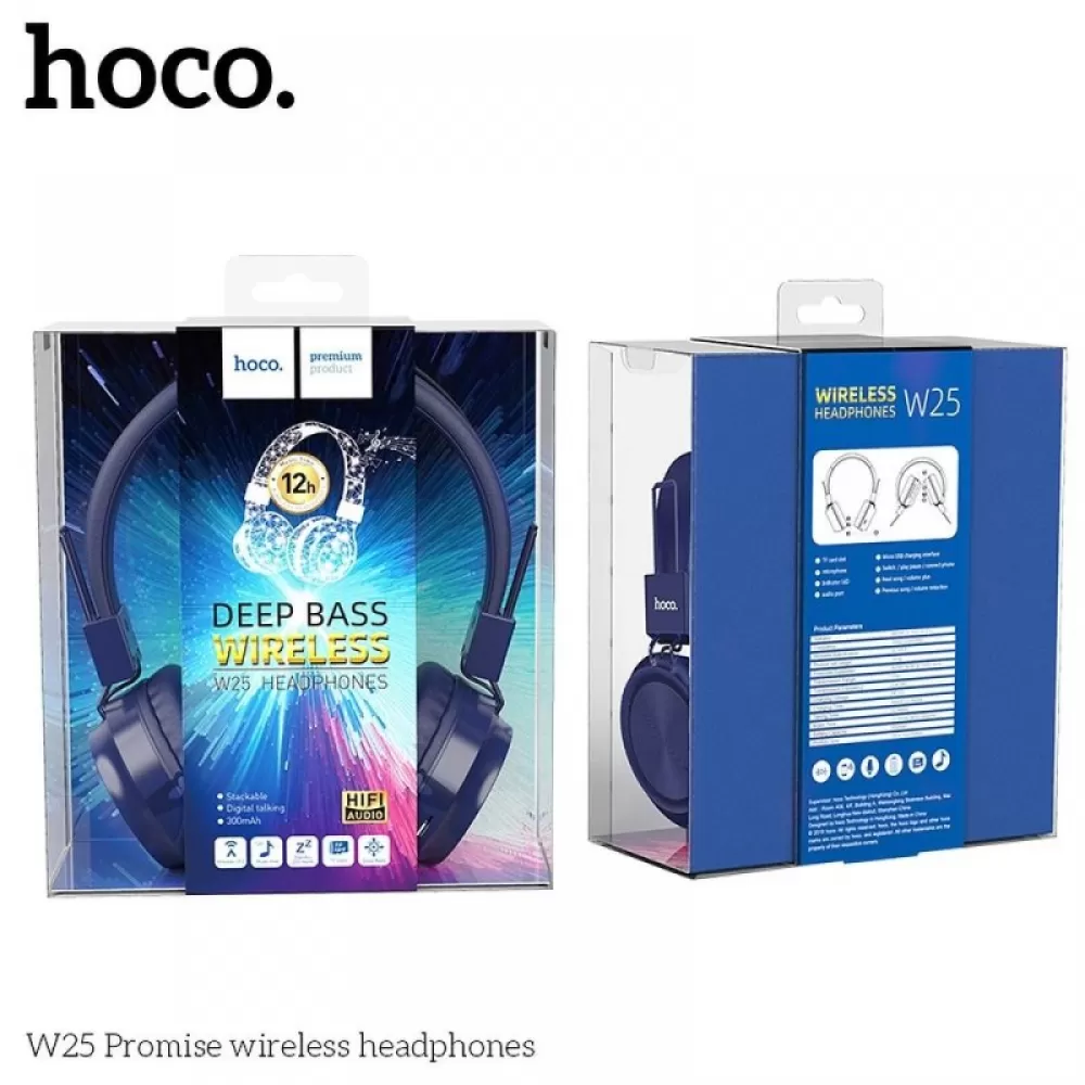 Bluetooth Slusalice HOCO. Promise W25 tamno plave
