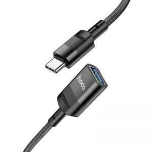 USB kabal HOCO U107 OTG na Typ C 3A  1,2m crni