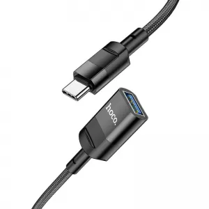 USB kabal HOCO U107 OTG na Typ C 3A  1,2m crni