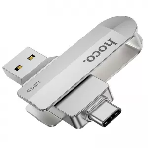 USB fles memorija HOCO. UD10 3.0 USB + Type C 128GB srebrni