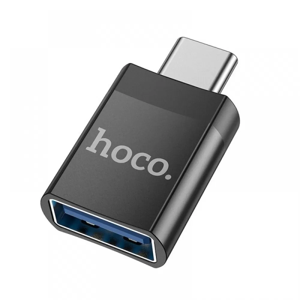 Adapter HOCO UA17 USB (female) na Type C (male) crni