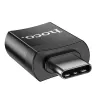 Adapter HOCO UA17 USB (female) na Type C (male) crni