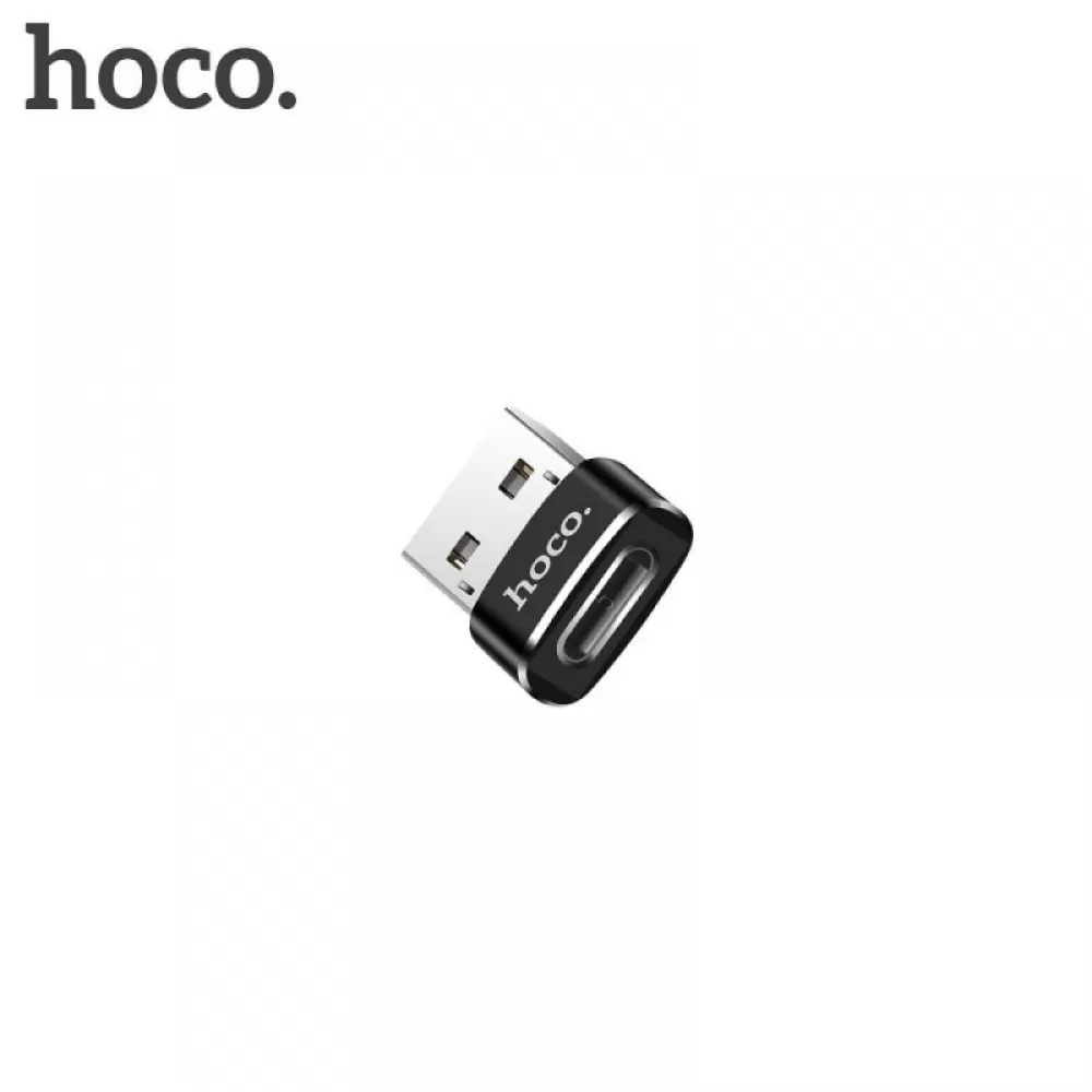 Hoco. OTG adapter UA6 USB na Type C crni