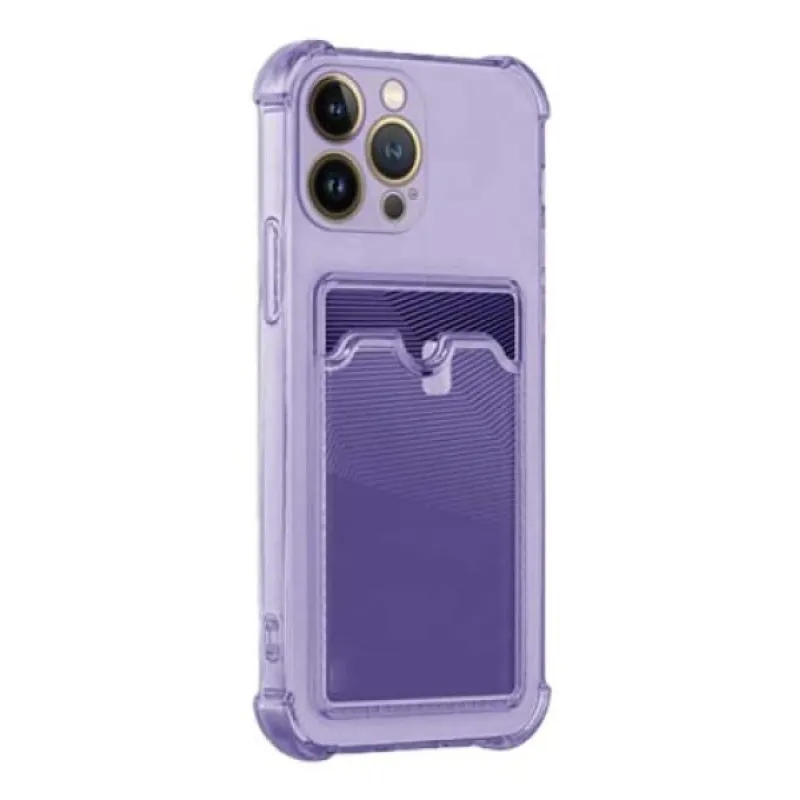 Silikonska futrola CLEAR SA DZEPICEM za Samsung A145 / A146 Galaxy A14 4G / 5G ljubicasta