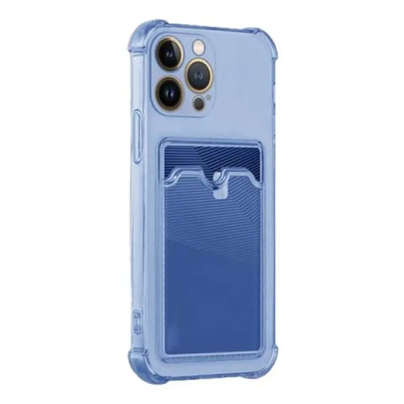 Silikonska futrola CLEAR SA DZEPICEM za Samsung A145 / A146 Galaxy A14 4G / 5G plava