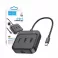 Adapter HUB HOCO HB37 6in1 Type C to HDTV+RJ45+USB 3.0+USB 2.0 x2+PD100W 0,2m crni 