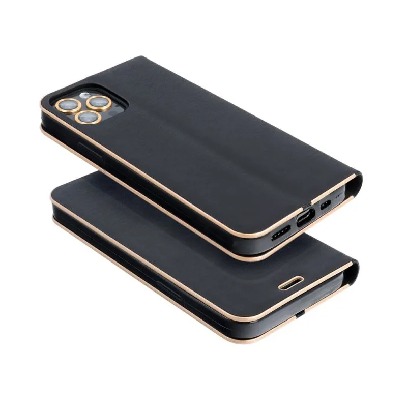 Futrola flip LUNA BOOK GOLD za iPhone 15 Pro Max (6.7) crna