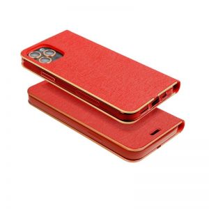 Futrola flip LUNA BOOK GOLD za iPhone 15 Plus (6.7) crvena