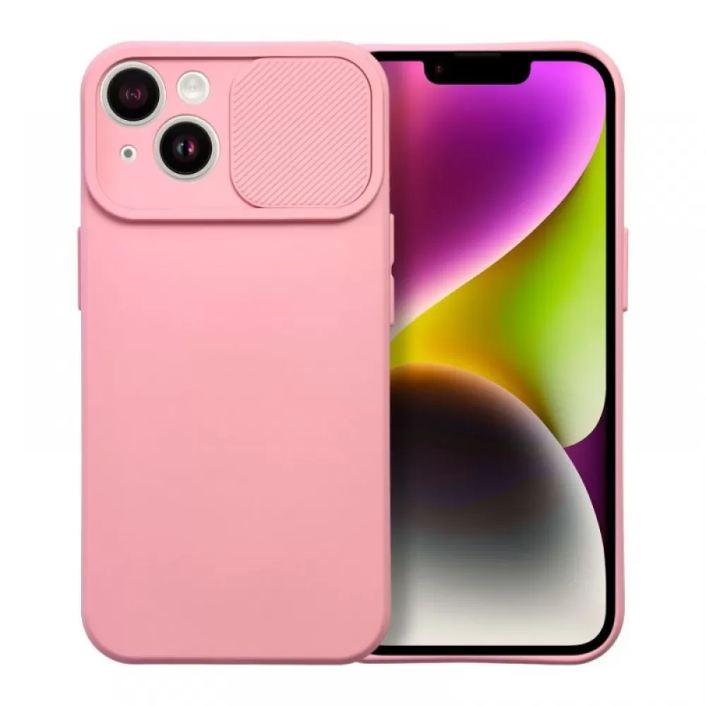 Futrola SOFT FULL PROTECT CAMERA (slide case) za iPhone 15 Plus (6.7) roze