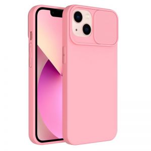 Futrola SOFT FULL PROTECT CAMERA (slide case) za iPhone 15 (6.1) roze