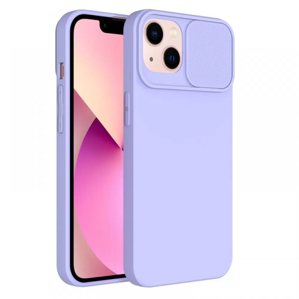 Futrola SOFT FULL PROTECT CAMERA (slide case) za iPhone 15 (6.1) lila