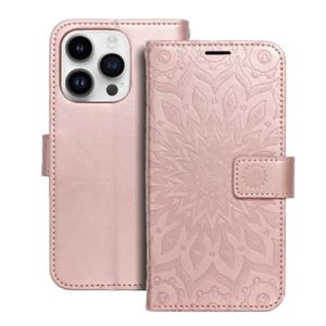 Futrola flip MEZZO BOOK za iPhone 15 Pro (6.1) mandala roze gold