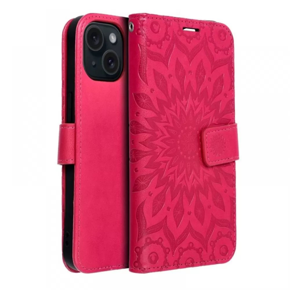 Futrola flip MEZZO BOOK za iPhone 15 (6.1) mandala magenta