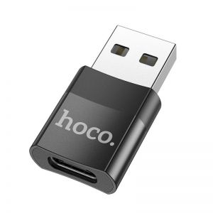 Adapter HOCO. UA17 USB A na Type C (female) crna