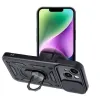 Futrola HARD PROTECT SA PRSTENOM (slide armor) za iPhone 15 (6.1) crna