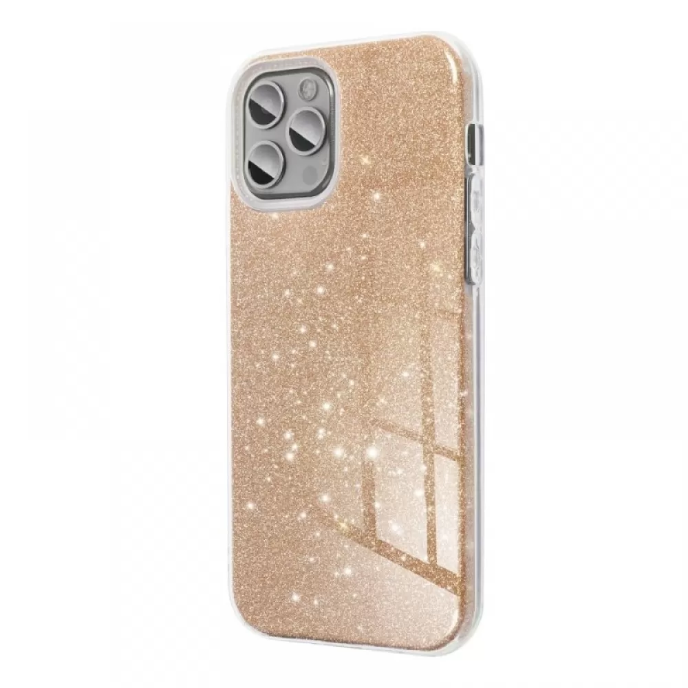 Futrola PVC SHINE 3IN1 (shining case) za iPhone 15 (6.1) zlatna
