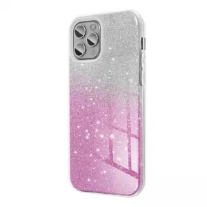 Futrola PVC SHINE 3IN1 (shining case) za iPhone 15 (6.1) srebrno roze