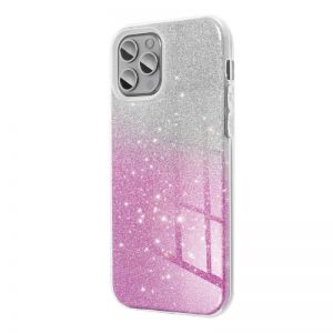 Futrola PVC SHINE 3IN1 (shining case) za iPhone 15 Pro (6.1) srebrno roze