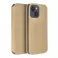 Futrola flip DUAL POCKET BOOK za iPhone 15 (6.1) zlatna