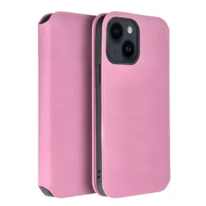 Futrola flip DUAL POCKET BOOK za iPhone 15 (6.1) roze