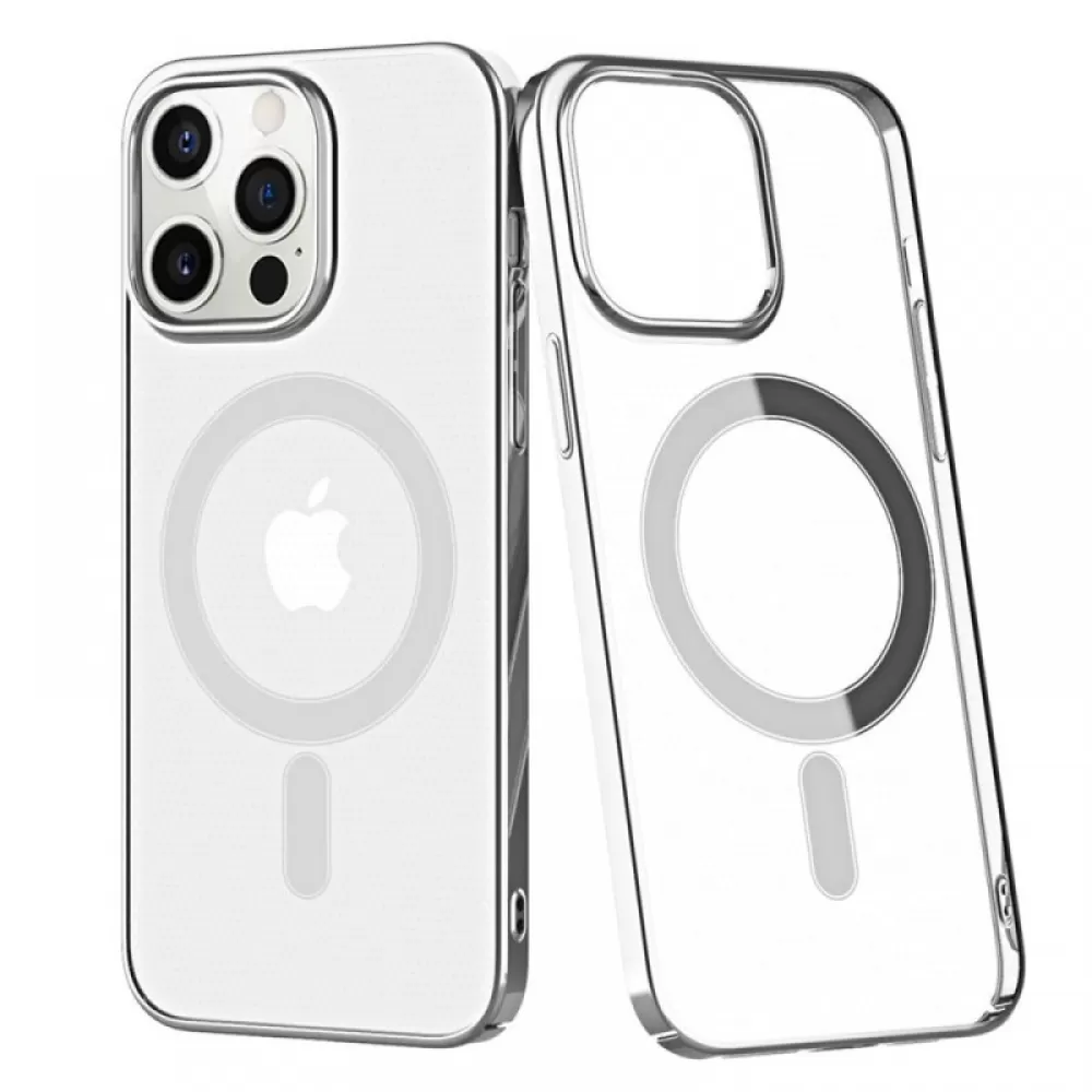 Futrola MAGSAFE CLEAR za iPhone 14 Plus (6.7) srebrna