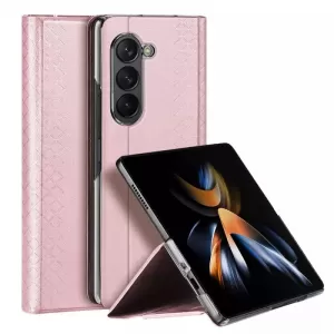 Futrola DUX DUCIS BRIL LEATHER za Samsung Z Fold 5 5G roze