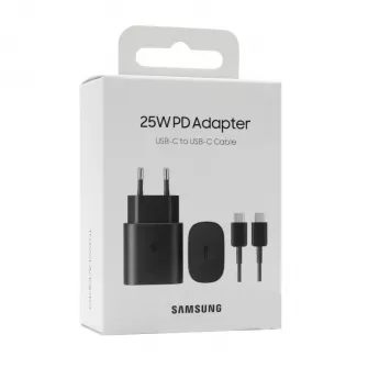 Kucni punjac SAMSUNG FAST EP-TA800XBEGWW USB Type-C 3A 25W FULL ORIGINAL crni