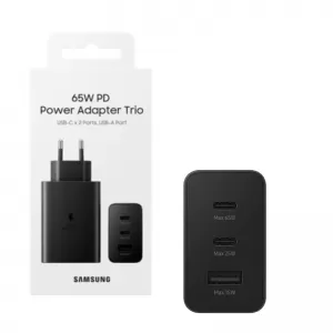 Kucni punjac (adapter) SAMSUNG FAST EP-T6530NBEGEU Trio Adaptor 65W crni