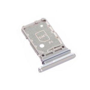 Sim holder za Samsung G991 / G996 Galaxy S21 / S21 Plus silver FULL ORG EU SH