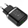 Adapter HOCO. N3 USB 3A QC3.0 fast crni