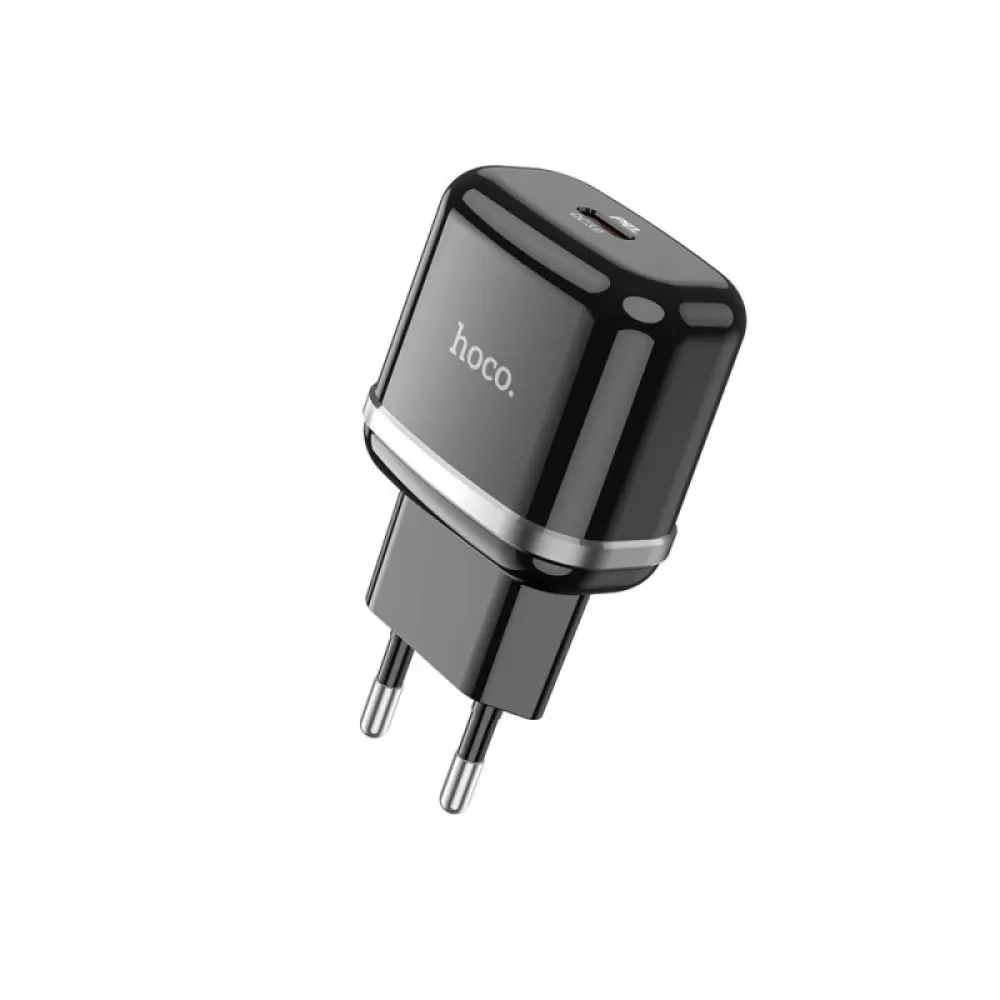 Adapter HOCO. N24 Type C PD20W fast charge crni