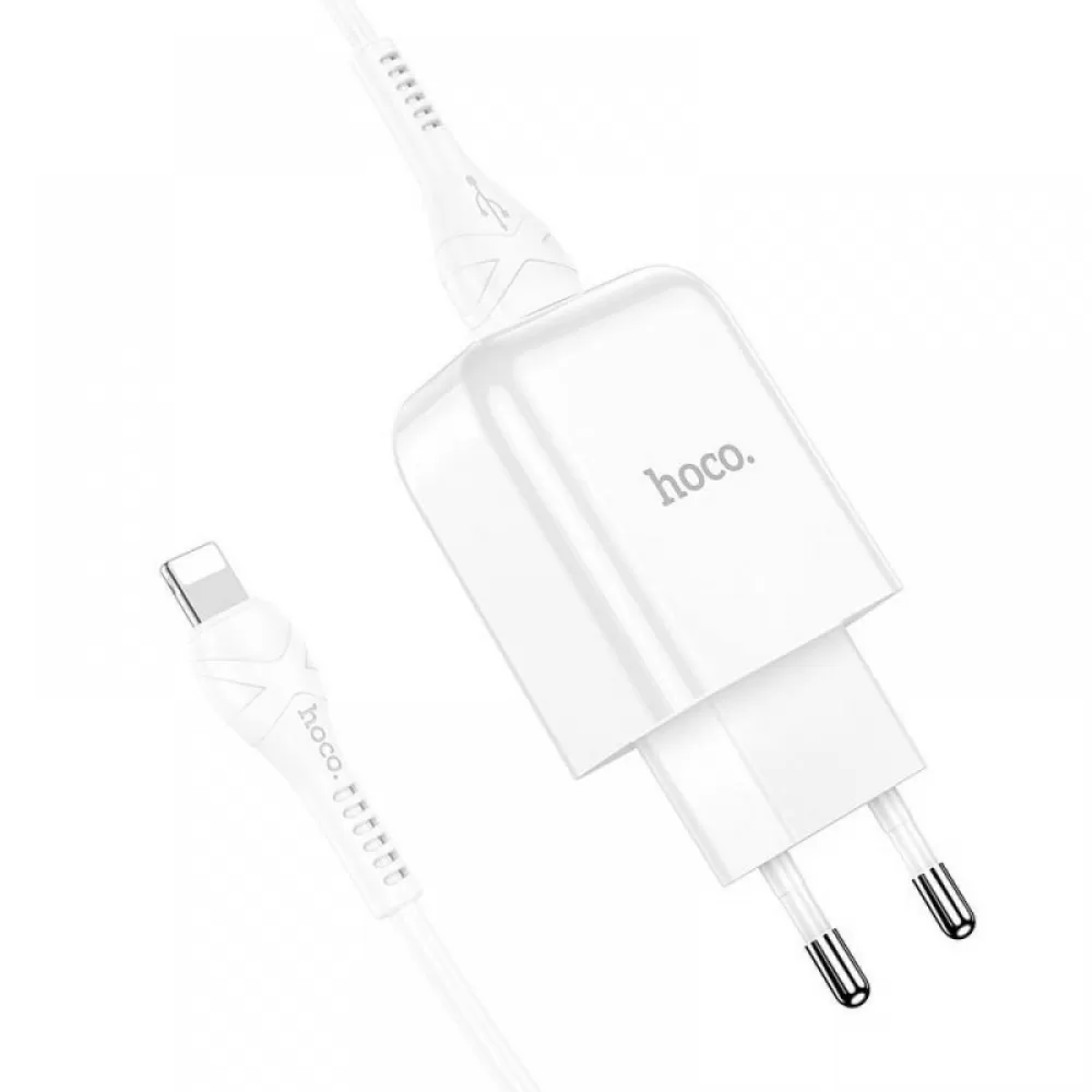 Kucni punjac HOCO. N2 lightning 2A beli