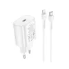 Kucni punjac HOCO. N22 PD25W Type C na lightning beli