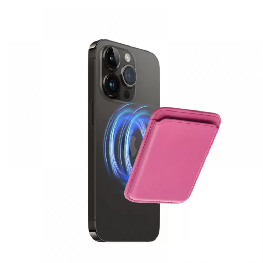 Kozni Novcanik MagSafe za telefon pink