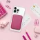 Kozni Novcanik MagSafe za telefon pink