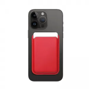 Kožni Novčanik MagSafe za telefon crveni