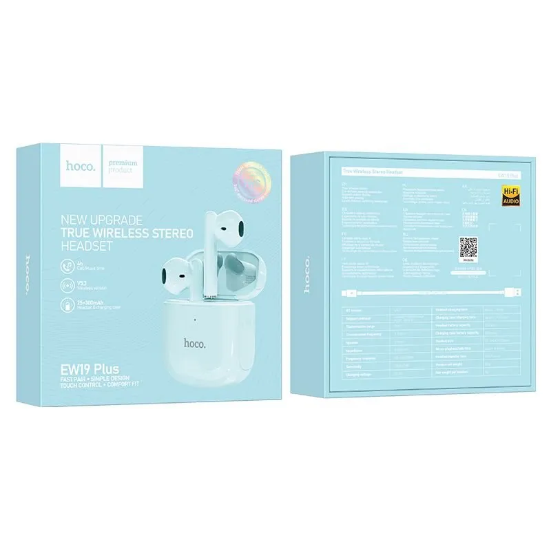 Bluetooth Slusalice HOCO. EW19 Plus plava