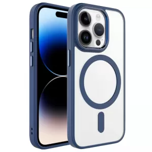 Futrola PVC WIFI MAGSAFE za iPhone 14 Plus (6.7) tamno plava