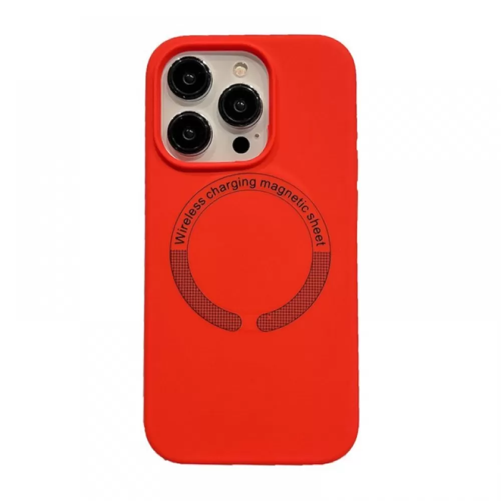 Futrola LEATHER CASE MAGSAFE za iPhone 14 Pro (6.1) crvena